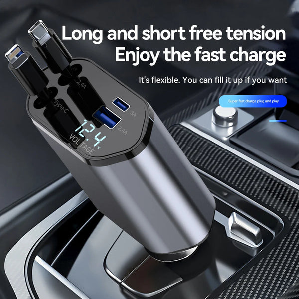 QuickPull Retractable Car Power Hub