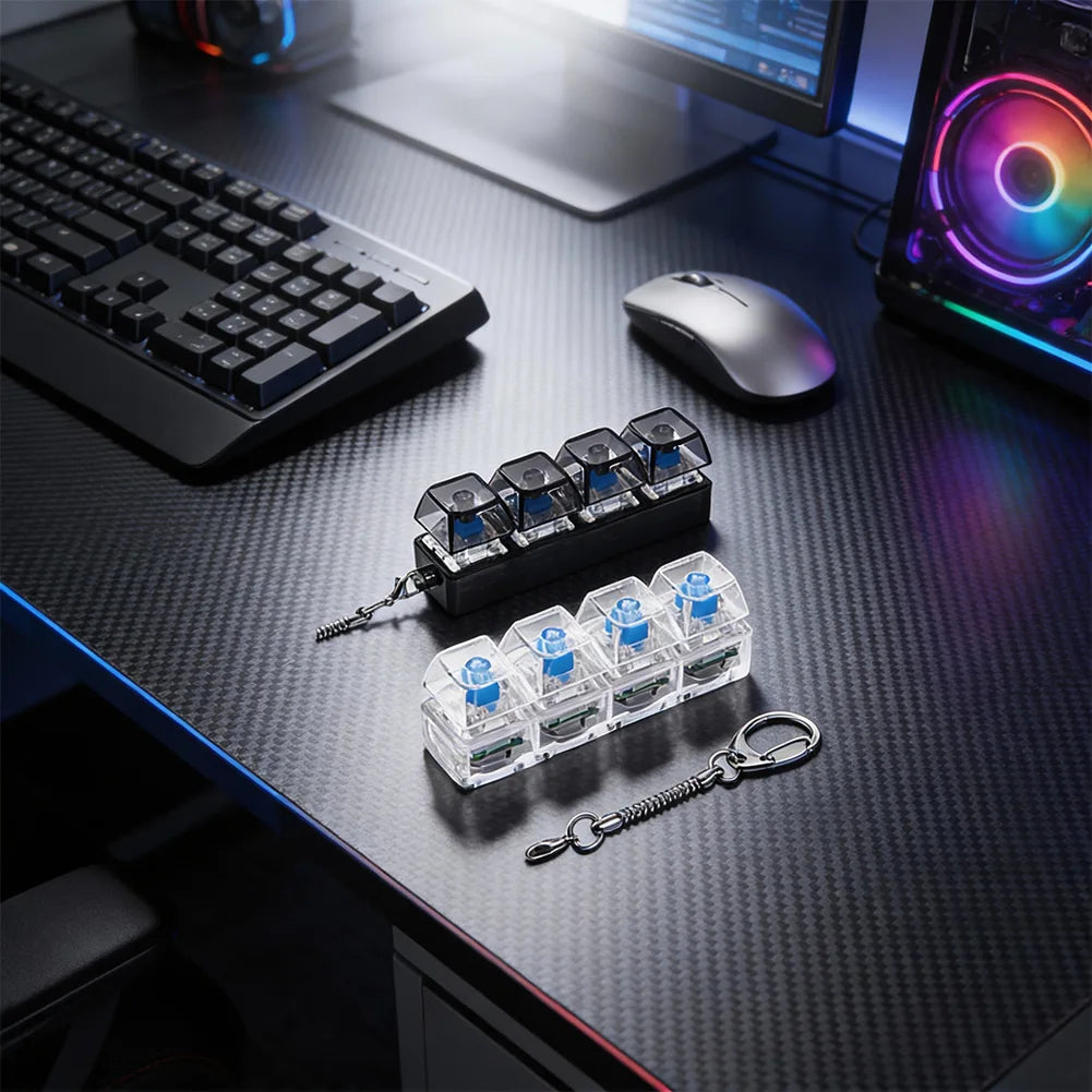 Pocket LED Keycap Fidget Tester